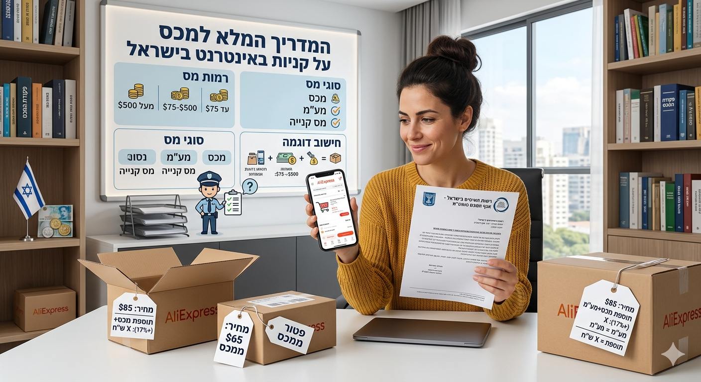 מס המכס על קניות באינטרנט בישראל: המדריך המלא להבנת החוקות וההוראות