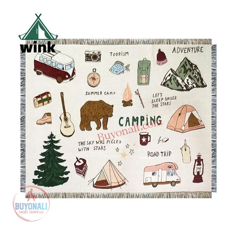 שמיכה חמודה בסגנון קמפינג