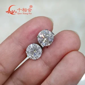 Moissanite תכשיטי עגילי ניטים מנירוסטה
