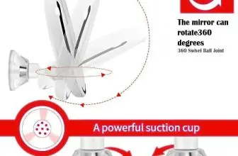 מראת איפור עם תאורת רינג שמסתובבת 360 מעלות