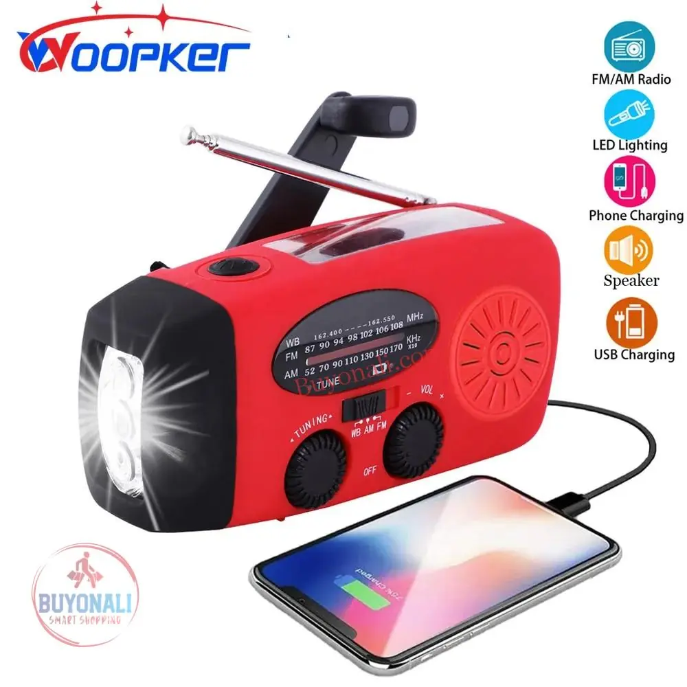 פנס מטען נייד ורדיו במכשיר אחד