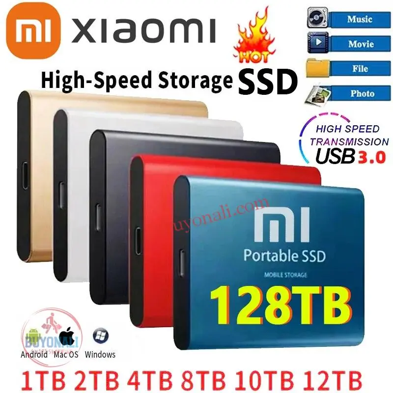 כונן SSD חיצוני במגוון גדלים