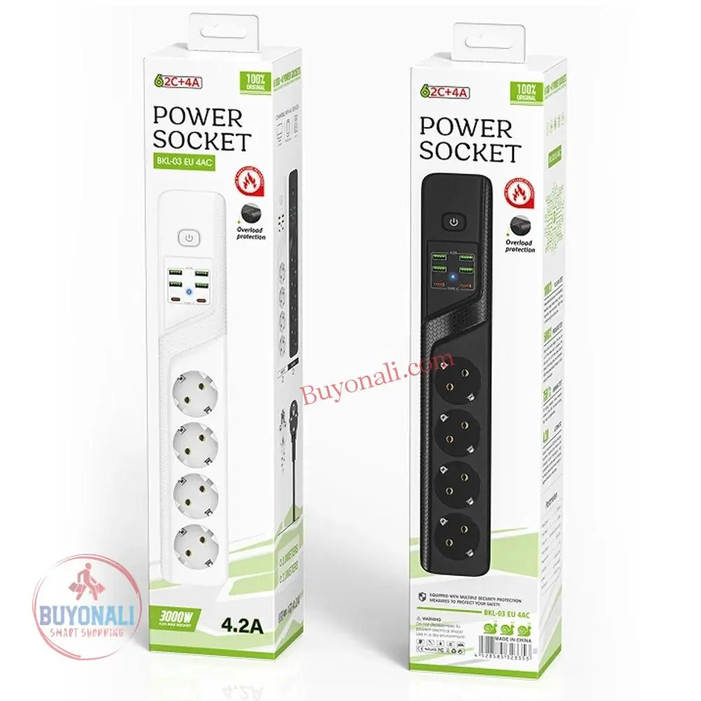 מפצל חשמל בעל 9 כניסות שונות