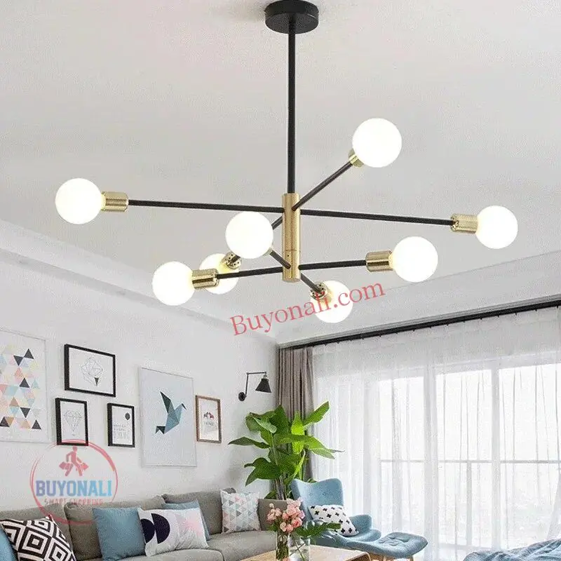 מגוון נברשות מעוצבות עם 4-8 נורות לבחירה