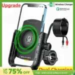 מחזיק סמארטפון איכותי לאופנוע הכוללת טעינה אלחוטית