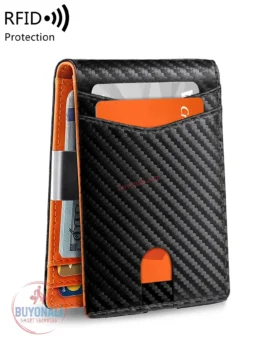 ארנק כרטיסים קרבון עם הגנת RFID
