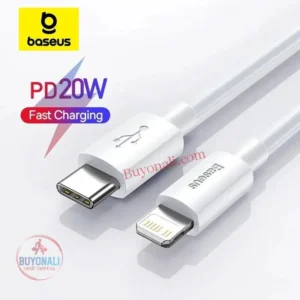 כבל טעינה Type C לאייפון 20W מבית Baseus במארז זוגי מעולה