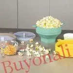 קערת סיליקון מתקפלת להכנת פופקורן