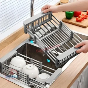 מתקן נירוסטה מתכוונן לייבוש כלים