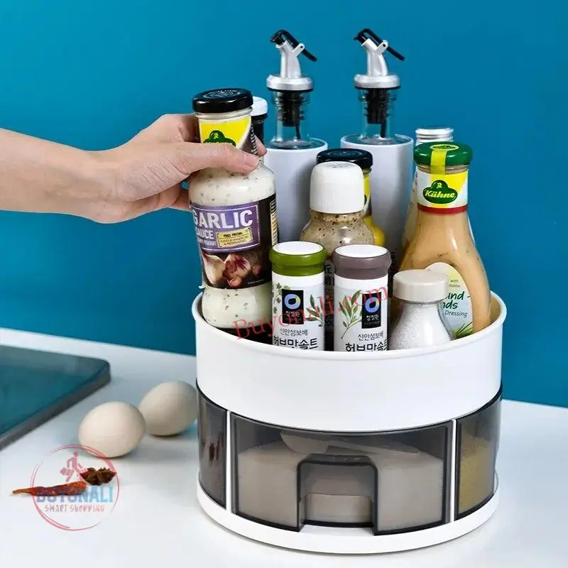 קרוסלה לאחסון תבלינים מסתובבת 360 מעלות