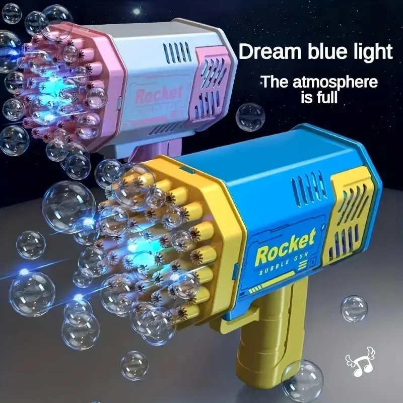 תותחי בועות Rocket עם תאורת LED