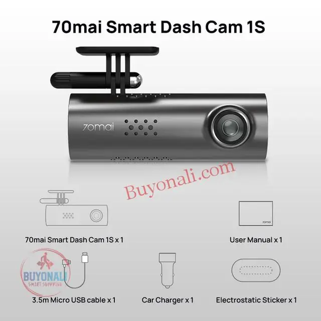 מצלמת רכב מעולה של 70mai עם כרטיס זכרון בגודל 32GB עם ביקורות מעולות