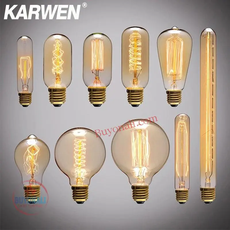 מגוון נורות רטרו דקורטיביות E27