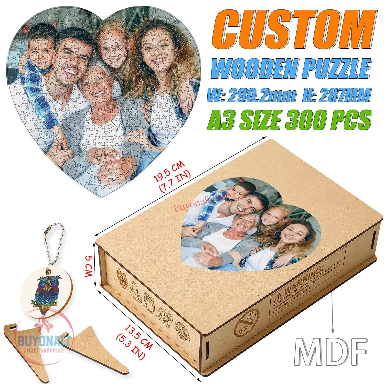 פאזל עץ מותאם אישית