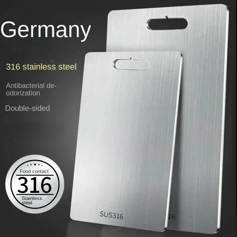 קרש חיתוך מנירוסטה 316 דוצדדי מחוזק