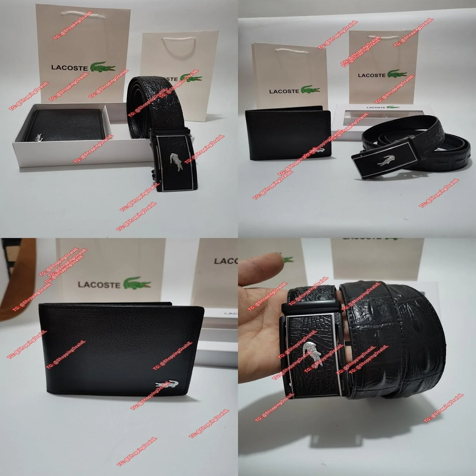 מארז יוקרתי ארנק וחגורה מעור לקוסט