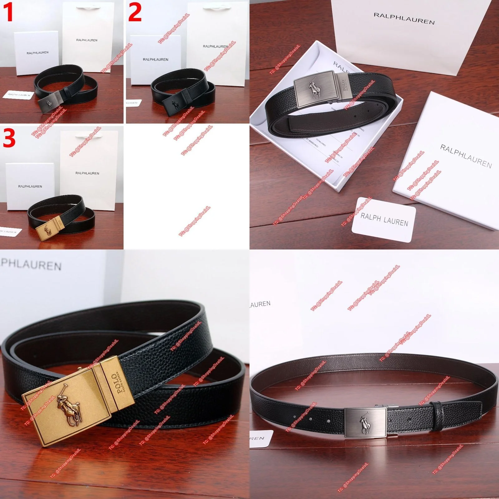 חוגרת עור פולו ראלף לורן