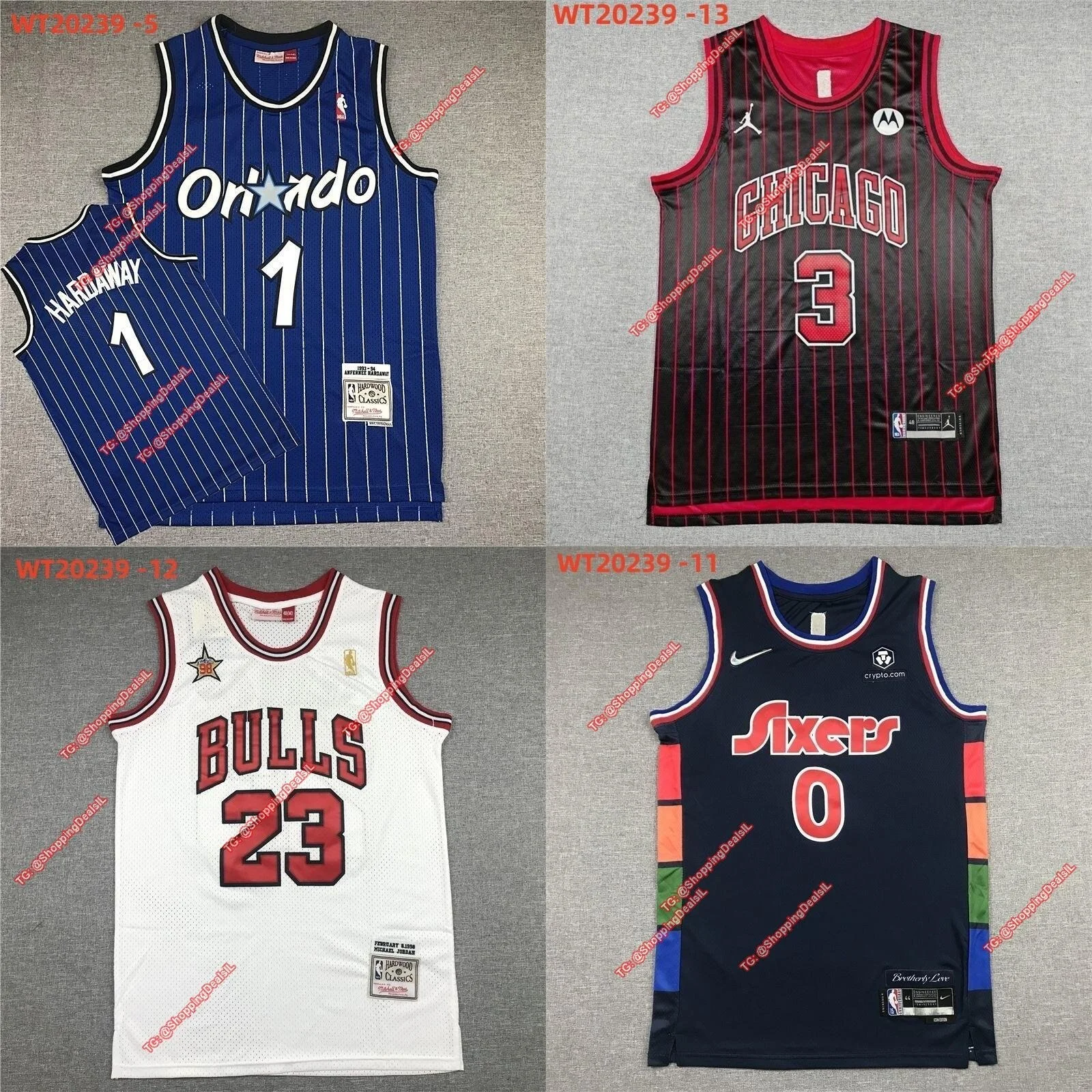 לחובבי ה NBA מגוון גופיות של קבוצות כדורסל