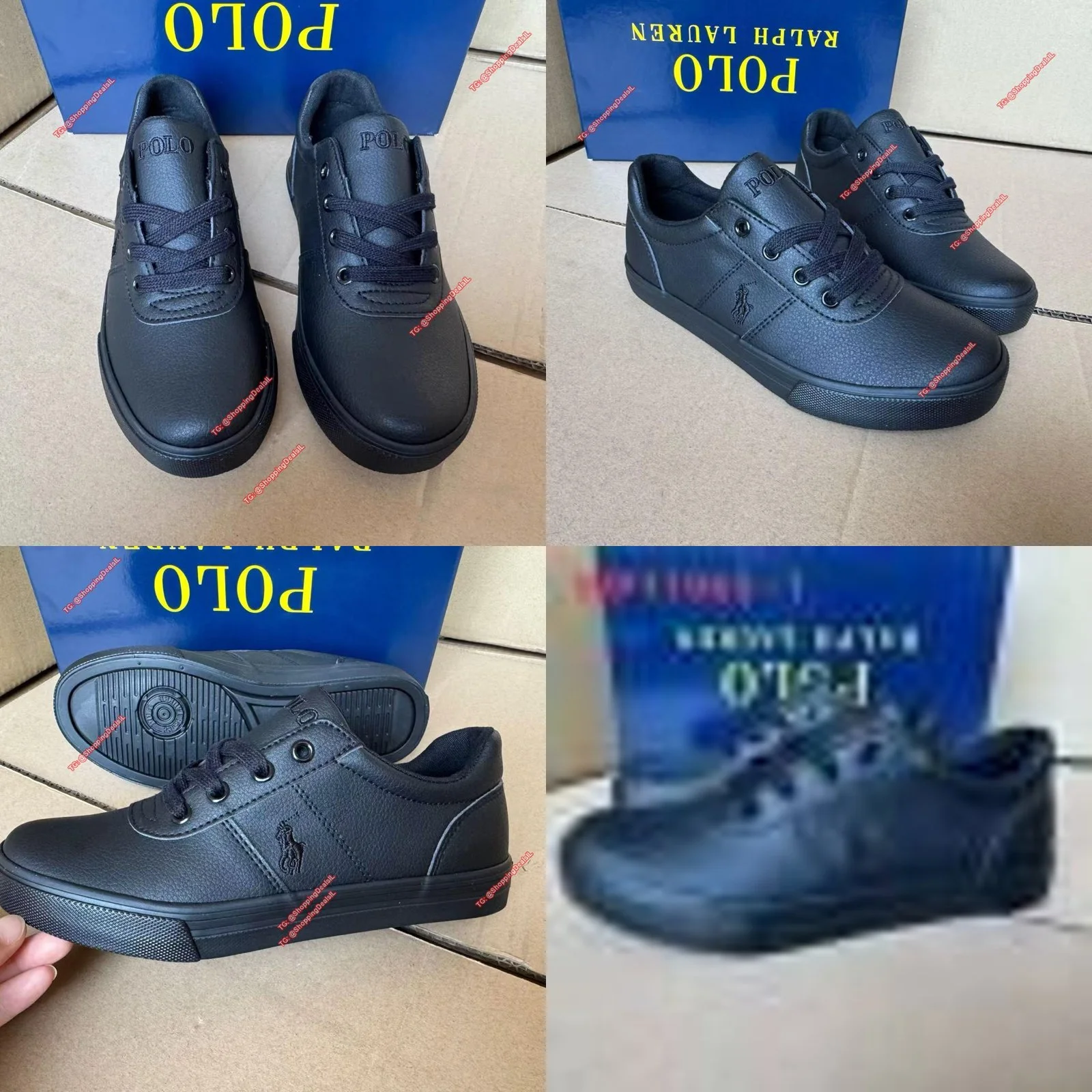 נעלי סניקרס ראלף לורן שחורות