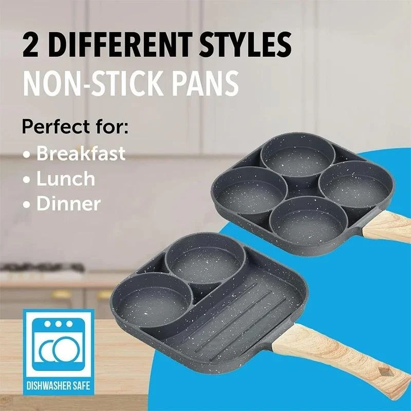 מחבת 4 תאים להכנת פנקייקים וביצים בקלות