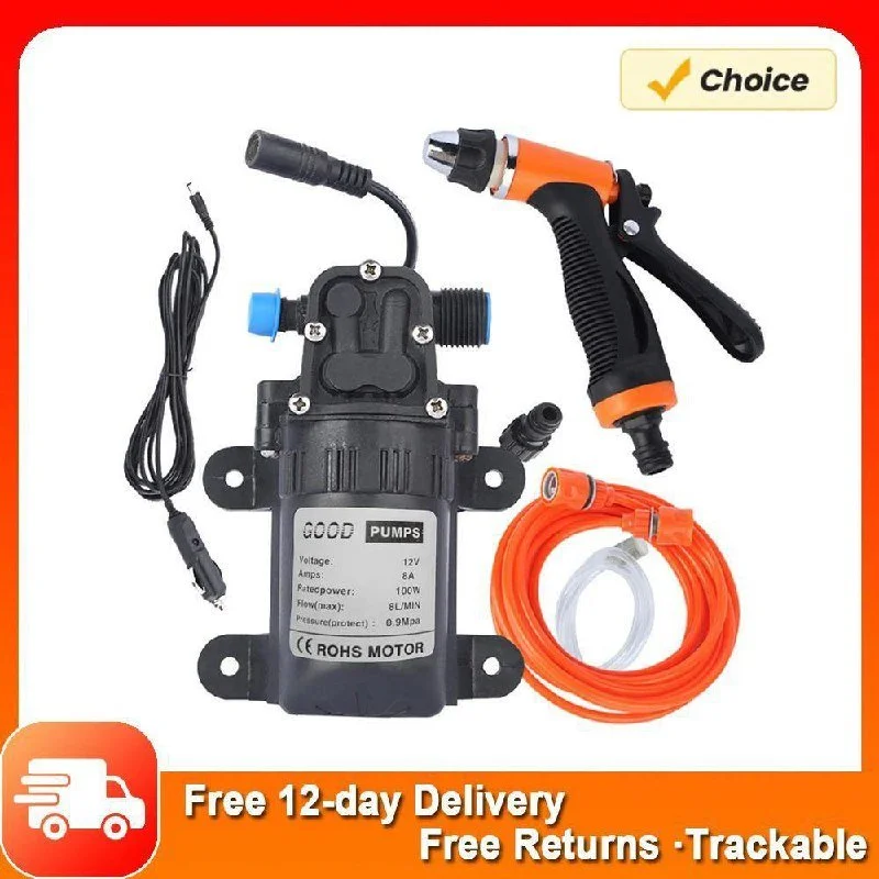 צינור שטיפה חשמלי מחובר למצית הרכב