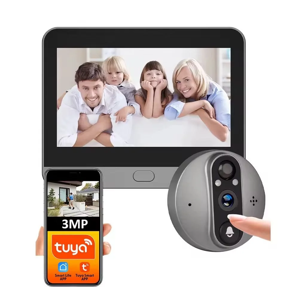 עינית דיגיטלית חכמה לדלת 3MP TuyaSmart Life