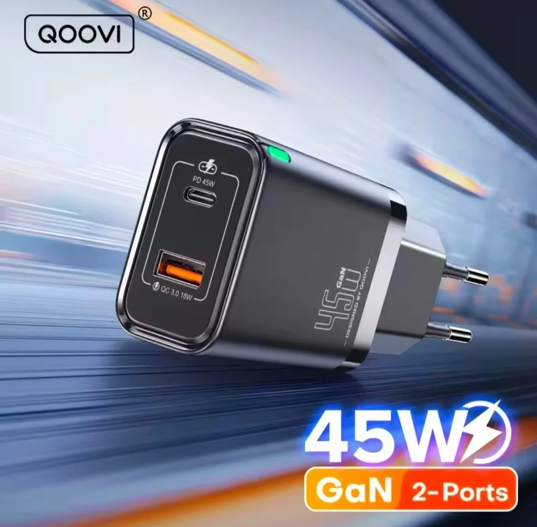 מטען מהיר QOOVI 65W GaN