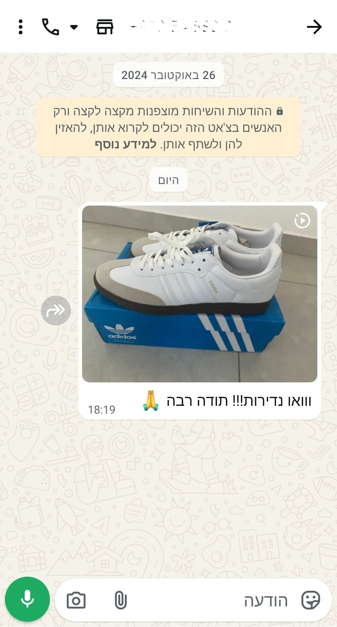 דניאלי המהממת קיבלה היום את האדידס סמבה המושלמות