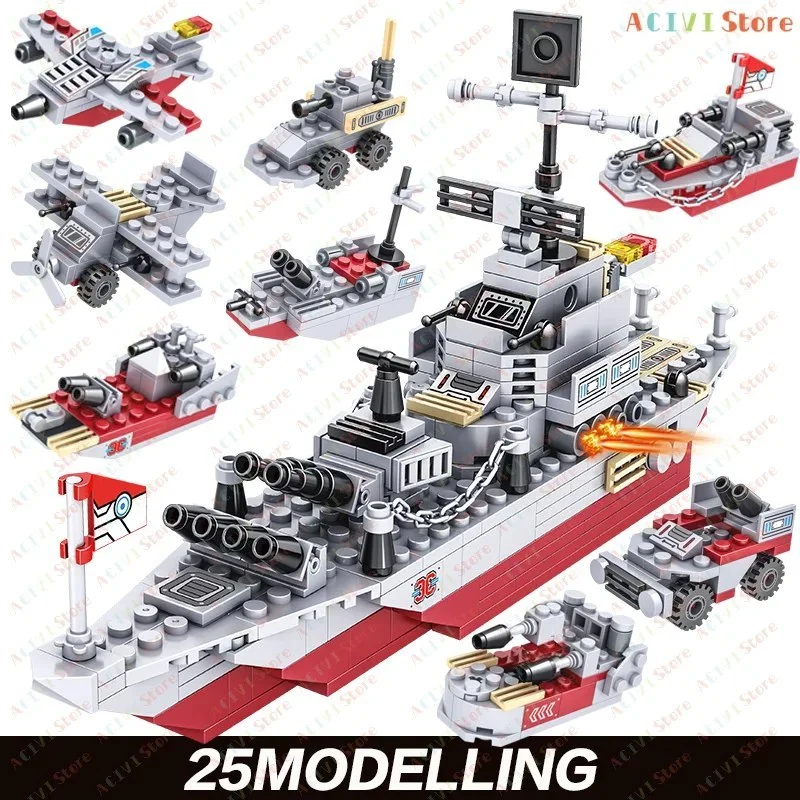 רק 30 שקל משלוח חינם מתעדכן אוטומטית בקופה ספינת מלחמה להרכבה מאבני משחק כמו לגו עם 1068 חלקים