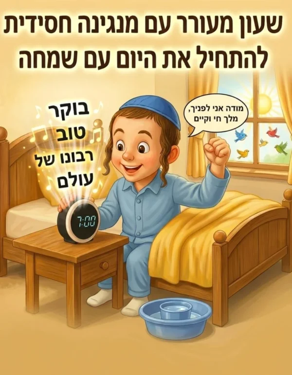 שעון מעורר יהודי עם ניגוני חסידים מתנה מושלמת לחגים ולילדים
