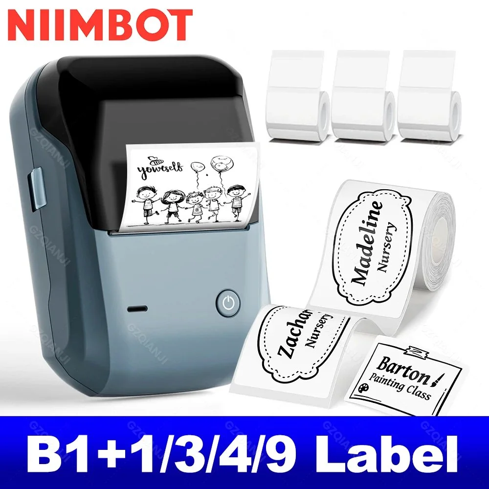מדפסת תרמית נייחת NIIMBOT B1 עם סרטי מדבקות