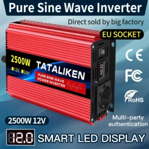 מהפך חשמל Pure Sine Wave 2500W 5000W