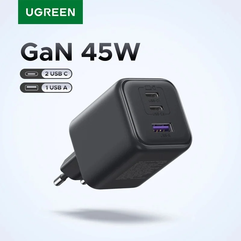 מטען מהיר UGREEN GaN כוח בעיצוב קטן
