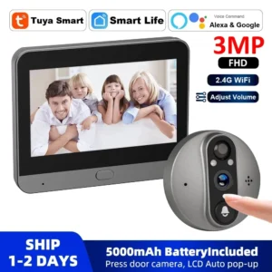מוצר מצלמת פעמון חכמה 3MP עם WiFi לשיפור ביטחון הבית
