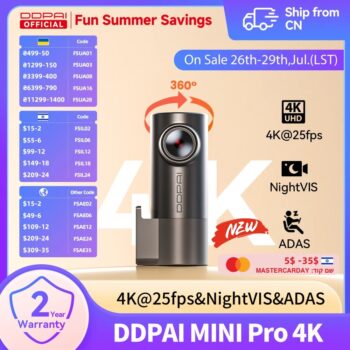 מצלמת הרכב האולטימטיבית DDPAI MINI Pro 4K