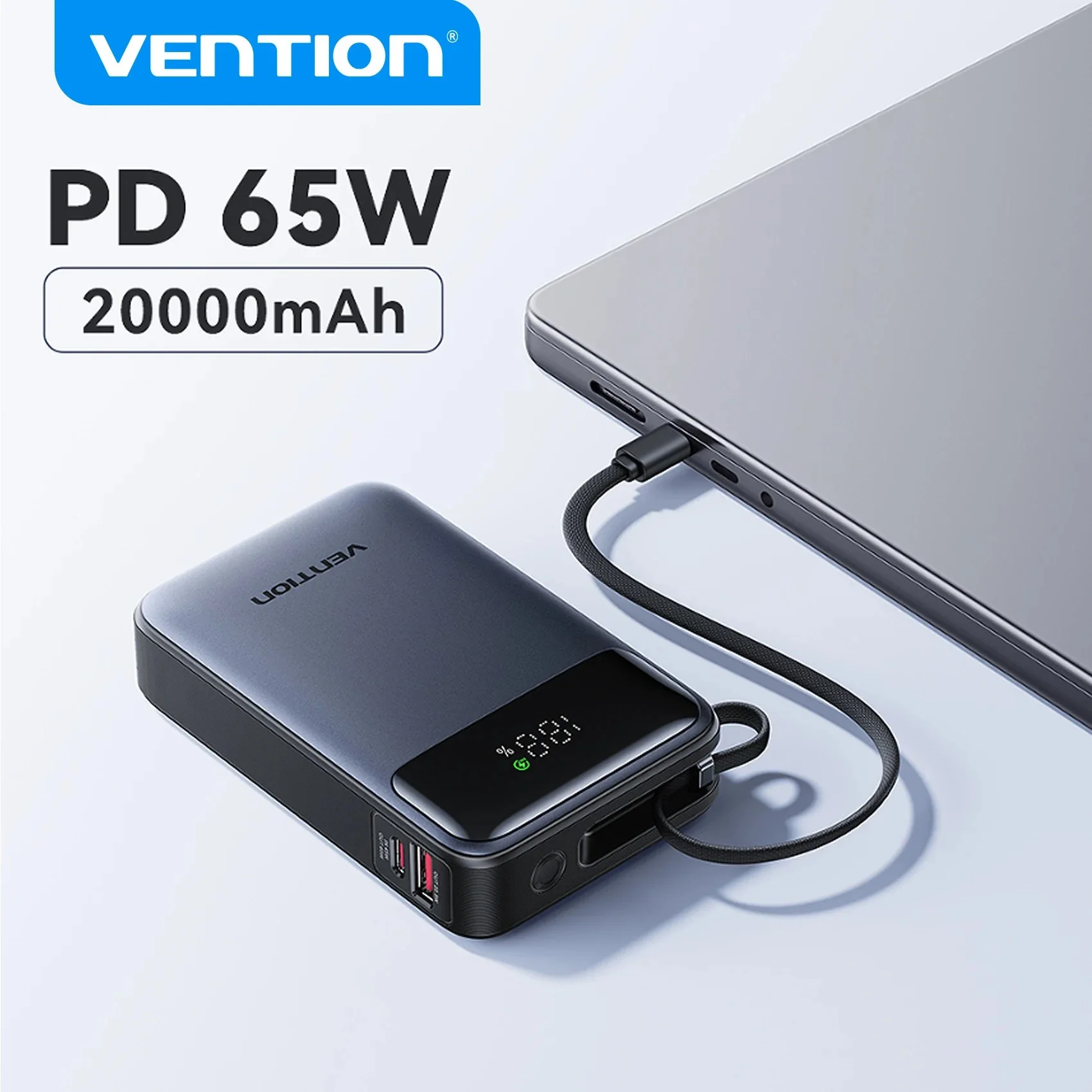 סוללת גיבוי עוצמתית 20,000mAh מבית Vention במחיר מדהים