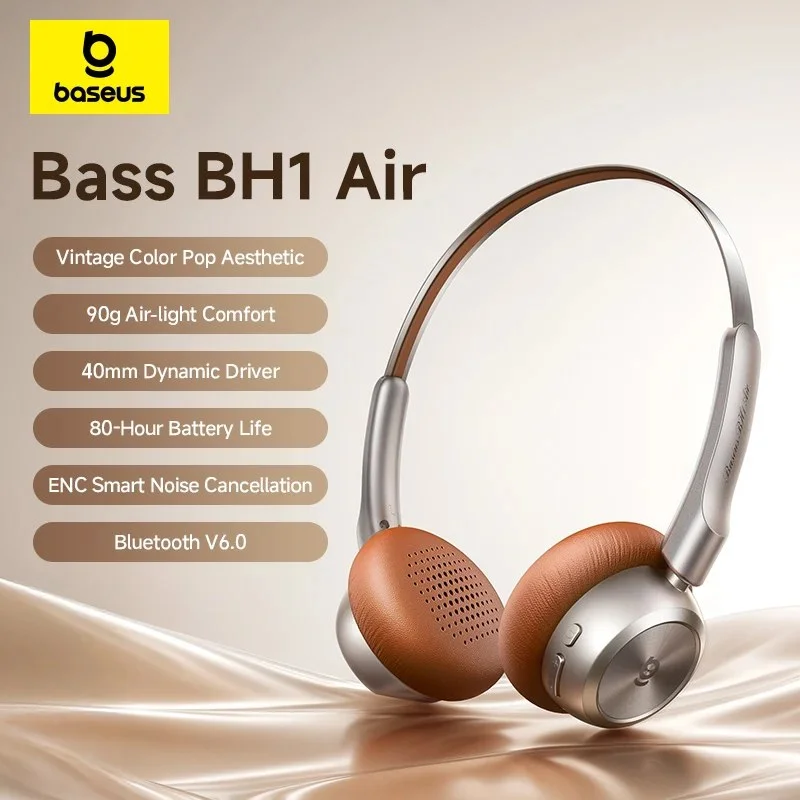 אוזניות קשת אלחוטיות Baseus Bass BH1 Air