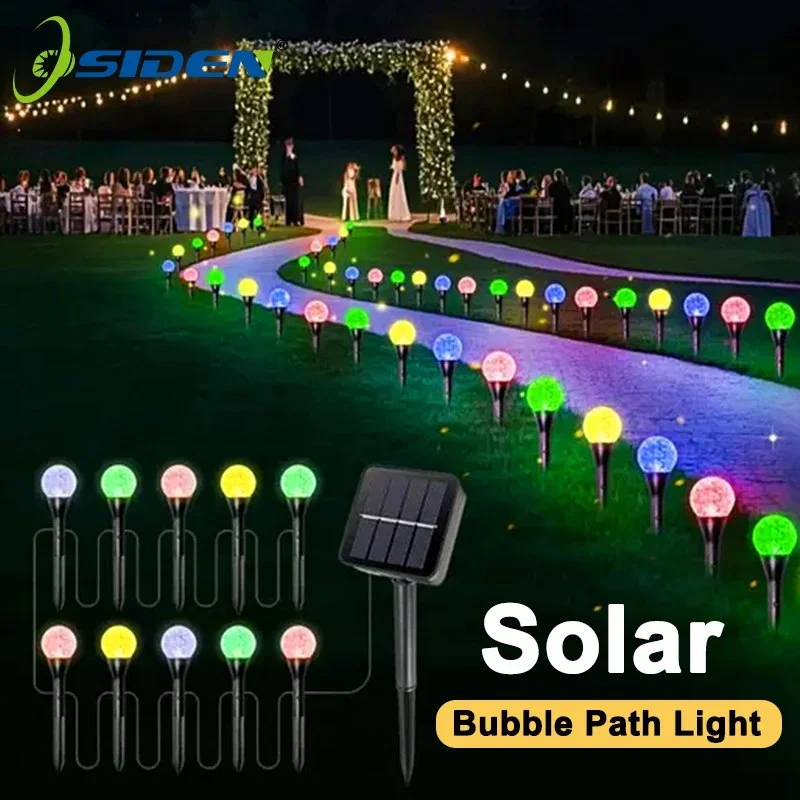 סקירה על שרשרת תאורה סולארית לגינה עם נורות LED צבעוניות