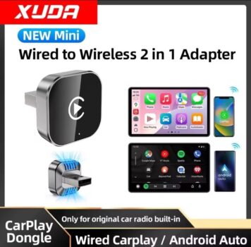 מתאם אלחוטי ל-CarPlay ו-Android Auto חוויה אלחוטית במחיר מעולה מאליאקספרס
