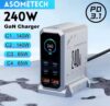 מטען GaN 240W מאליאקספרס שמטעין מהר את כל המכשירים שלכם