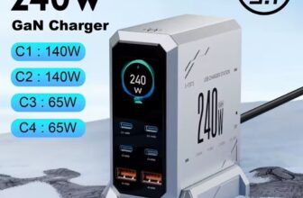 מטען GaN 240W מאליאקספרס שמטעין מהר את כל המכשירים שלכם
