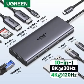 סקירה מקיפה על UGREEN Dual HDMI USB-C HUB ותכונותיו המדהימות