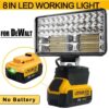 המומלץ החדש לשבוע פנס עבודה LED נטען למקדחות Dewalt 18V