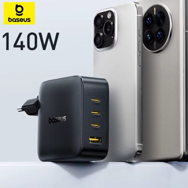 המטען שהולך לשנות את חווית הטעינה שלכם Baseus 140W GaN
