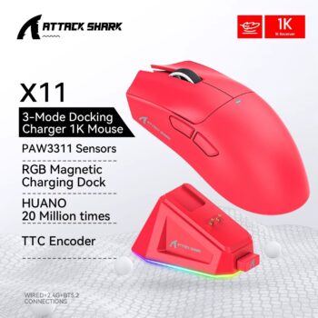 עכבר גיימינג אלחוטי Attack Shark X11 - המציאה המושלמת לגיימרים