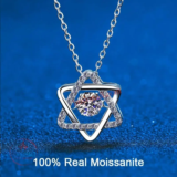 שרשרת מגן דוד מאבן מואיסנט