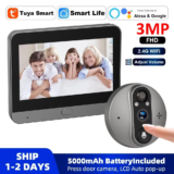 מצלמת פעמון חכמה 3MP עם WiFi לשיפור ביטחון הבית