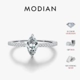 טבעת MODIAN מכסף 925 ומויסנייט – מעודנת וברק לא מתפשר מאליאקספרס