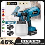 אקדח צבע חשמלי אלחוטי Gisam 1000ML – כלי חדשני לצביעה מושלמת