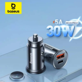 מטען מהיר לרכב 30W של חברת Baseus המעולה עם ביקורות מעולות